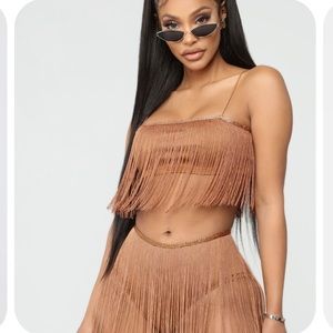 Fashion Nova Bikini Swimsuit - Tan